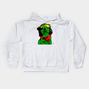 POP ART COOL STAR DOG Kids Hoodie